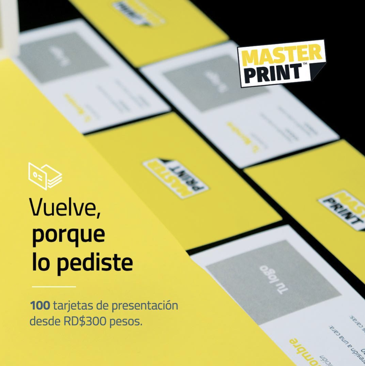 100 Tarjetas de Presentación desde RD$300 pesos